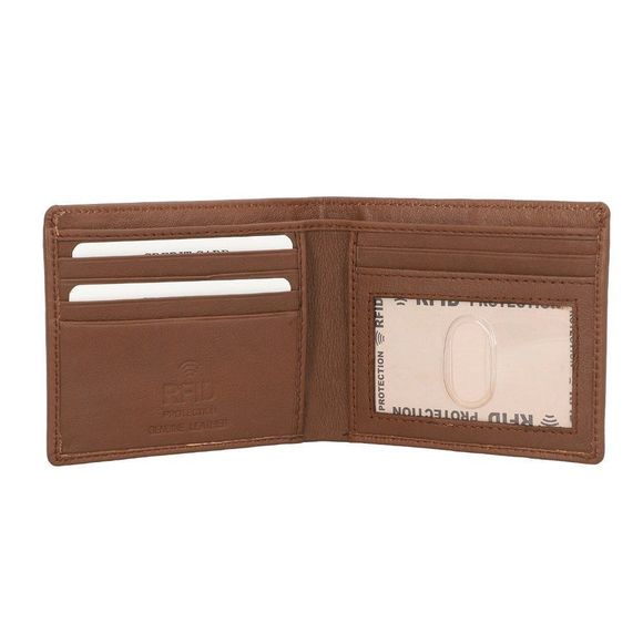 Tan 100% Genuine Leather Belt (46"x1.25") and RFID Protected Wallet (4.5"x3.75") - Picture 4 of 7